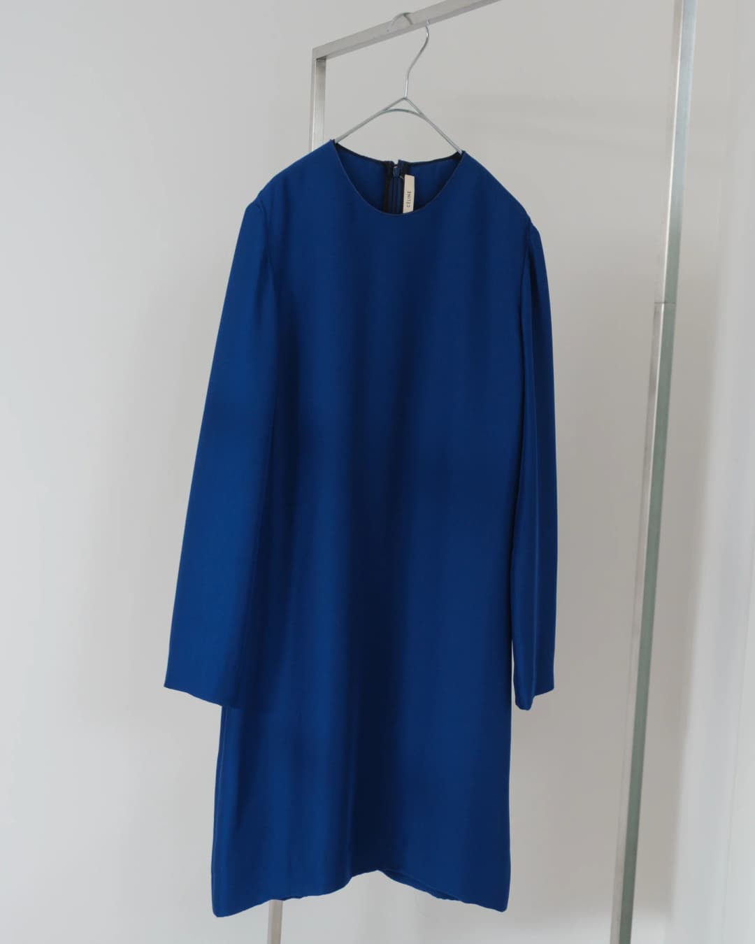 CELINE Phoebe Philo Era Viscose-Silk Shift Dress / Blue